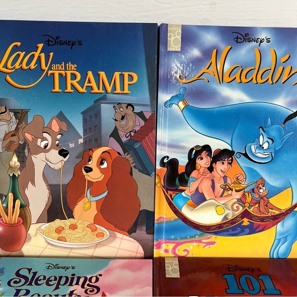 Disney Classic Series 4 Storybooks VTG Aladdin Sleeping Beauty Lady & the Tramp - Picture 6 of 14
